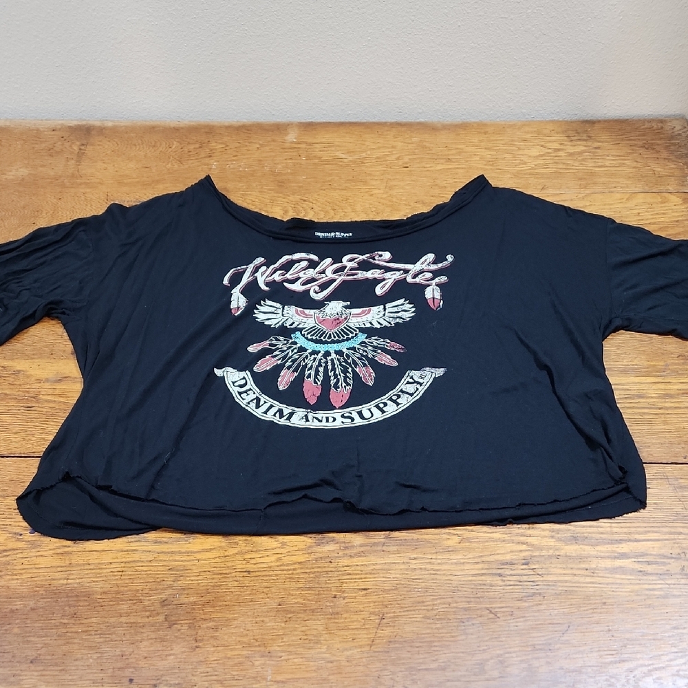 Ralph Lauren Denim And Supply Thunderbird Graphic Design T Shirt XL